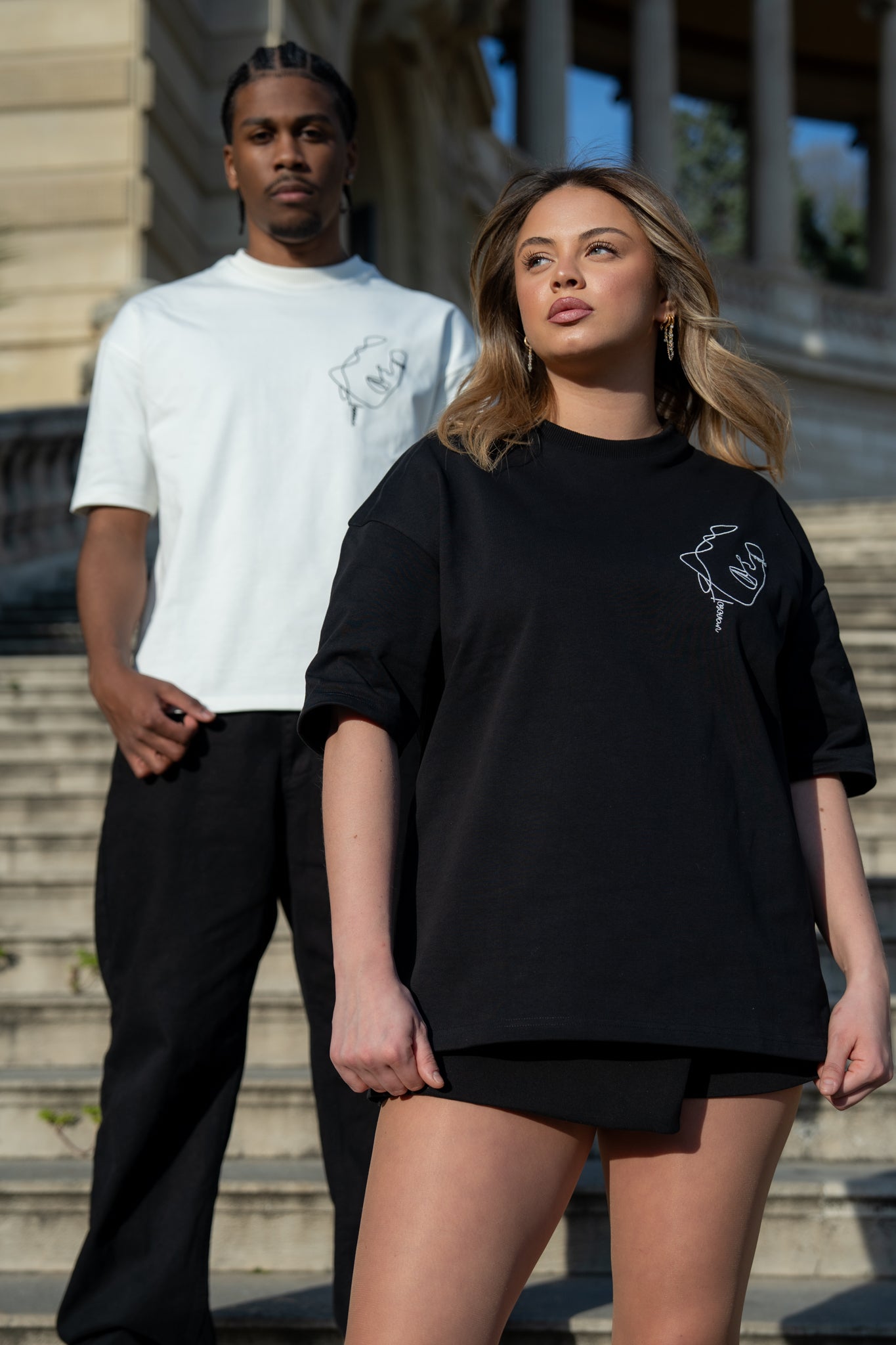T-SHIRT NOIR VISAGE LOROVAN