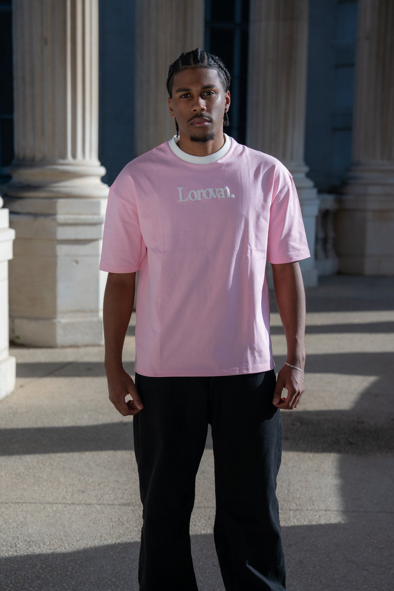 T-SHIRT ROSE PASTEL LOROVAN
