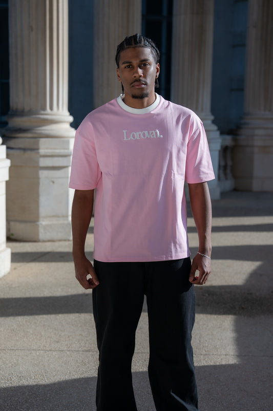 T-SHIRT ROSE PASTEL LOROVAN