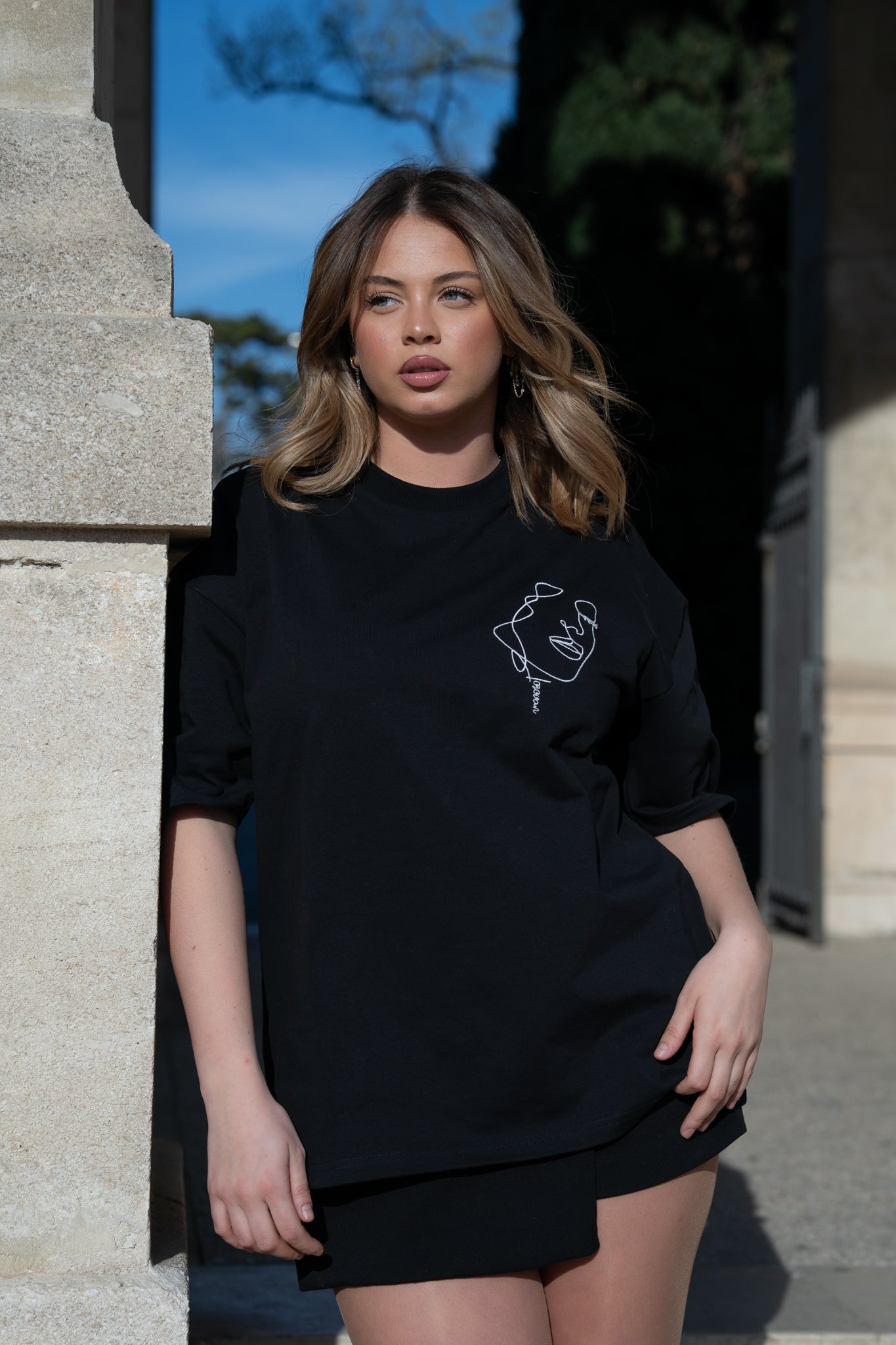 T-SHIRT NOIR VISAGE LOROVAN