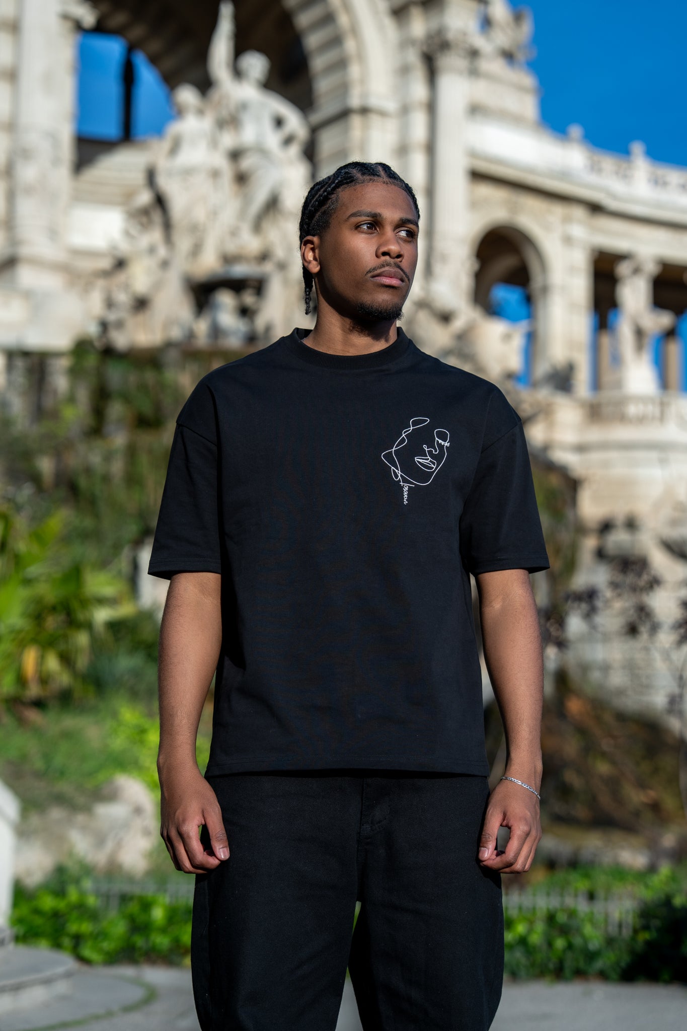 T-SHIRT NOIR VISAGE LOROVAN