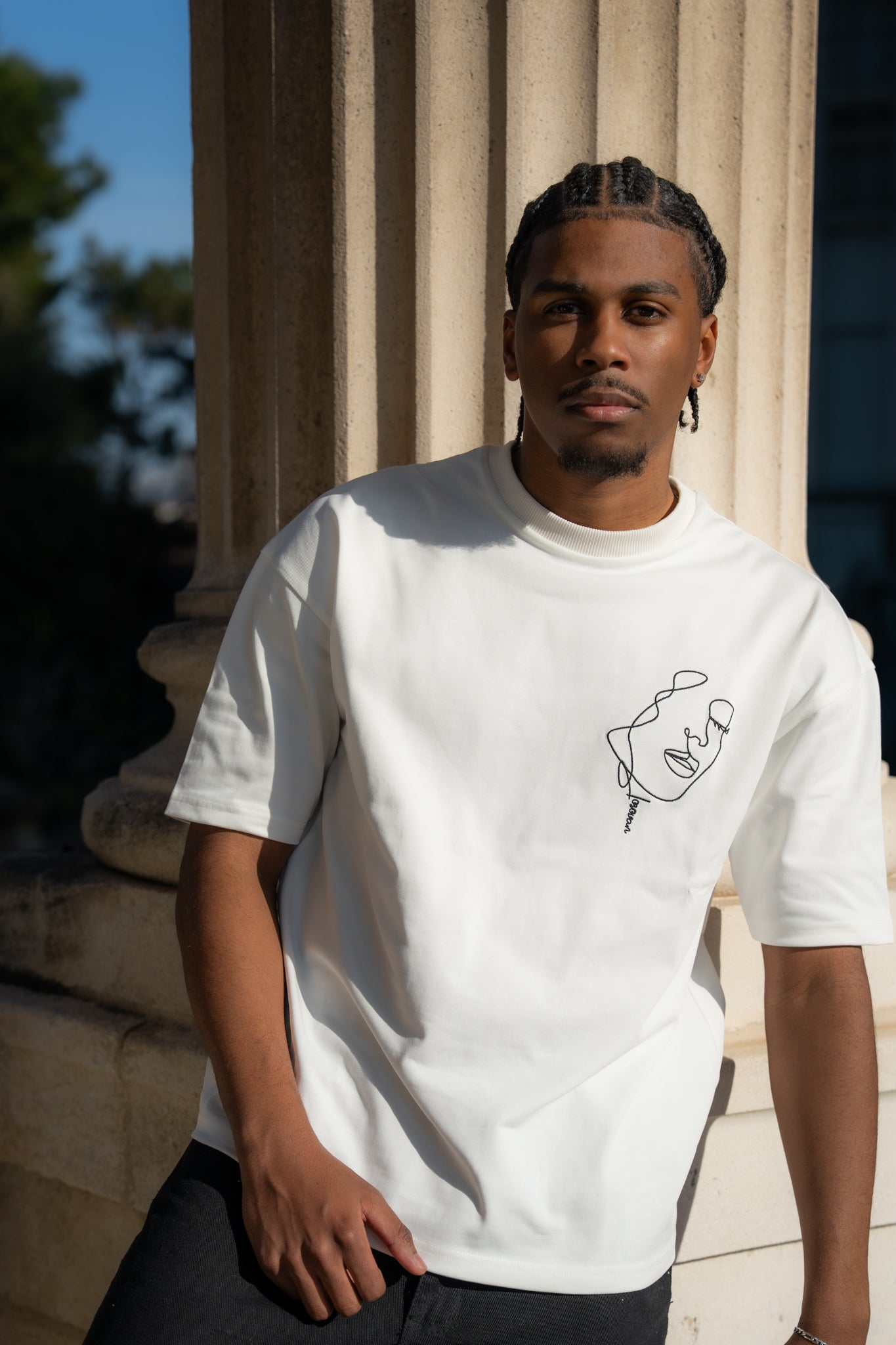T-SHIRT BLANC VISAGE LOROVAN